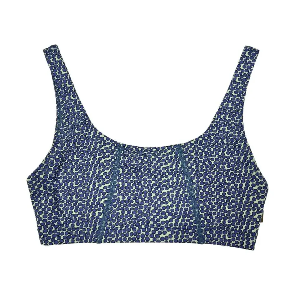 Maaji Matching Workout Set Small Sports Bra Stirrup Leggings Blue Print Beach - Picture 2 of 13